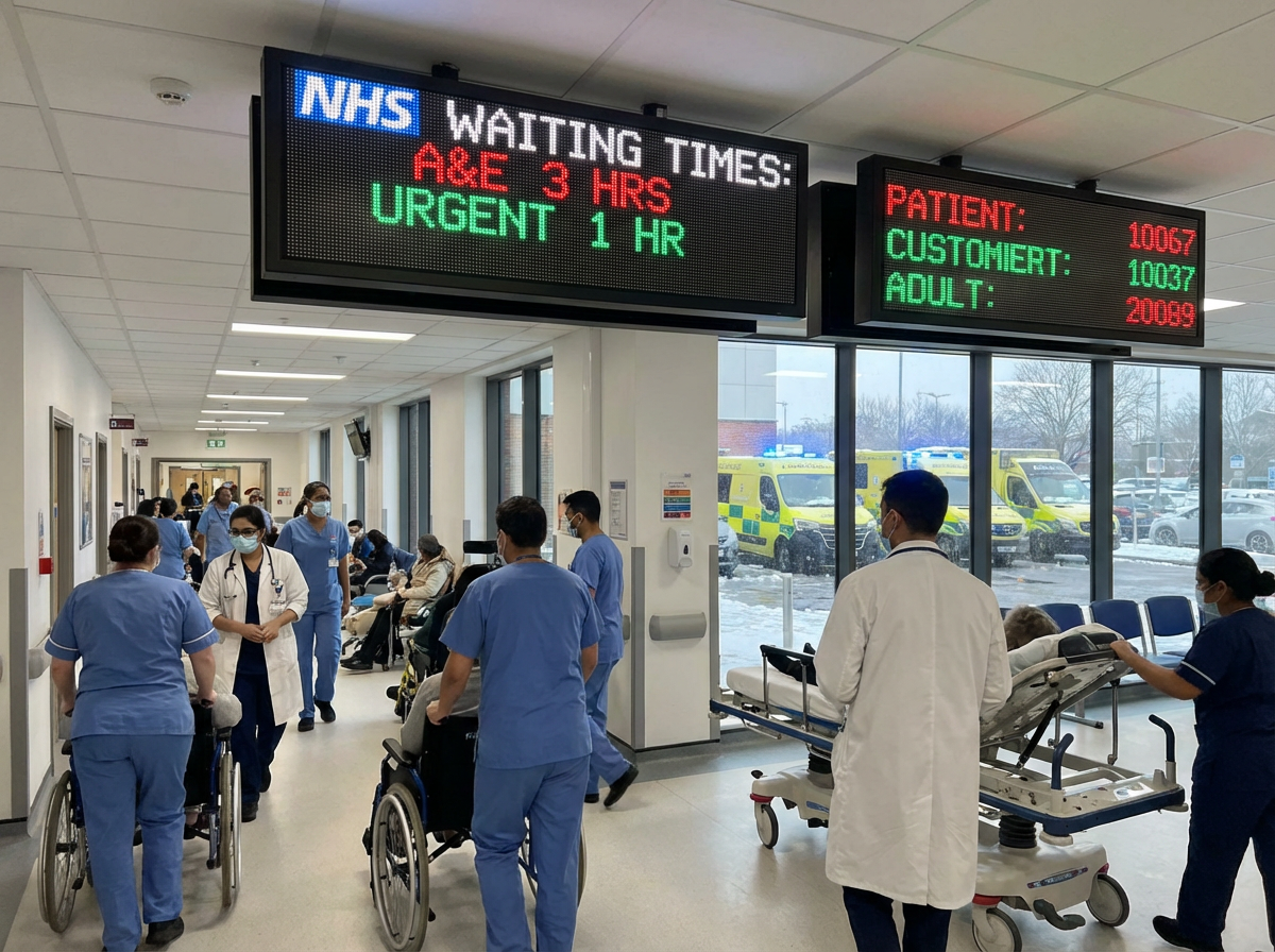 NHS Waiting List Falls Amid Record Winter Demand and Rising A&E Pressures